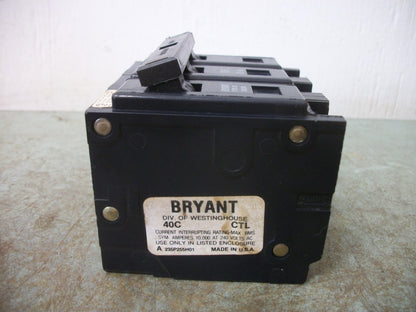 BRYANT BR CIRCUIT BREAKER BR3100 100AMP 240VOLT 3POLE