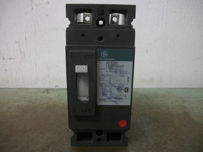 GE TED CIRCUIT BREAKER TED124100 100AMP 480VOLT 2POLE GREEN
