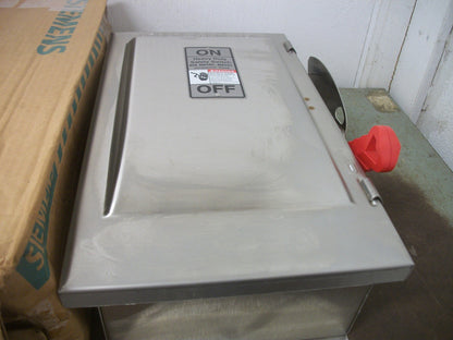 SIEMENS DISCONNECT SS TYPE 4,4X HF362S 60AMP 600VOLT 3POLE FUSIBLE NIB