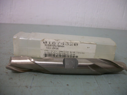 MSC 1/2" 13/16" LOC 3-3/4" OAL 2 FLUTE COBALT SQUARE END MILL 723-2056 NEW