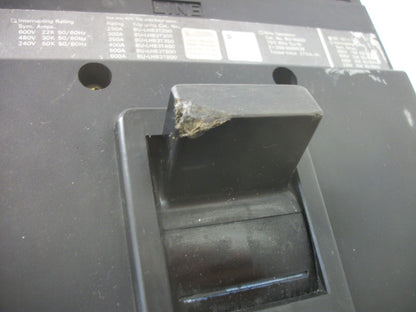 FUJI BU-LSB CIRCUIT BREAKER BU-LSB3F600 600AMP 600VOLT 3POLE W/600A TRIP CHIPPED