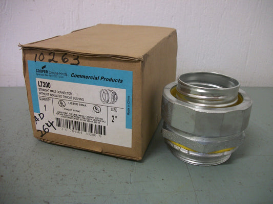 CROUSE-HINDS 2" STRAIGHT MALE CONDUIT CONNECTOR LT200 NIB