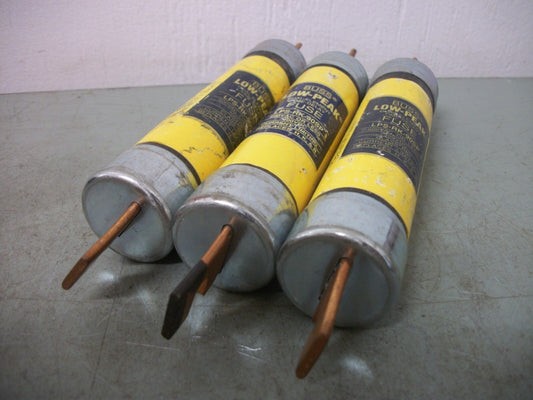 BUSSMANN LOT OF 3 LOW-PEAK FUSES LPS-RK-90SP 90AMP 600VOLT