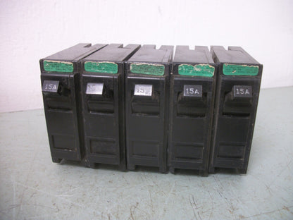 MURRAY LOT OF 10 MP CIRCUIT BREAKERS MP115 15AMP 240VOLT 1POLE