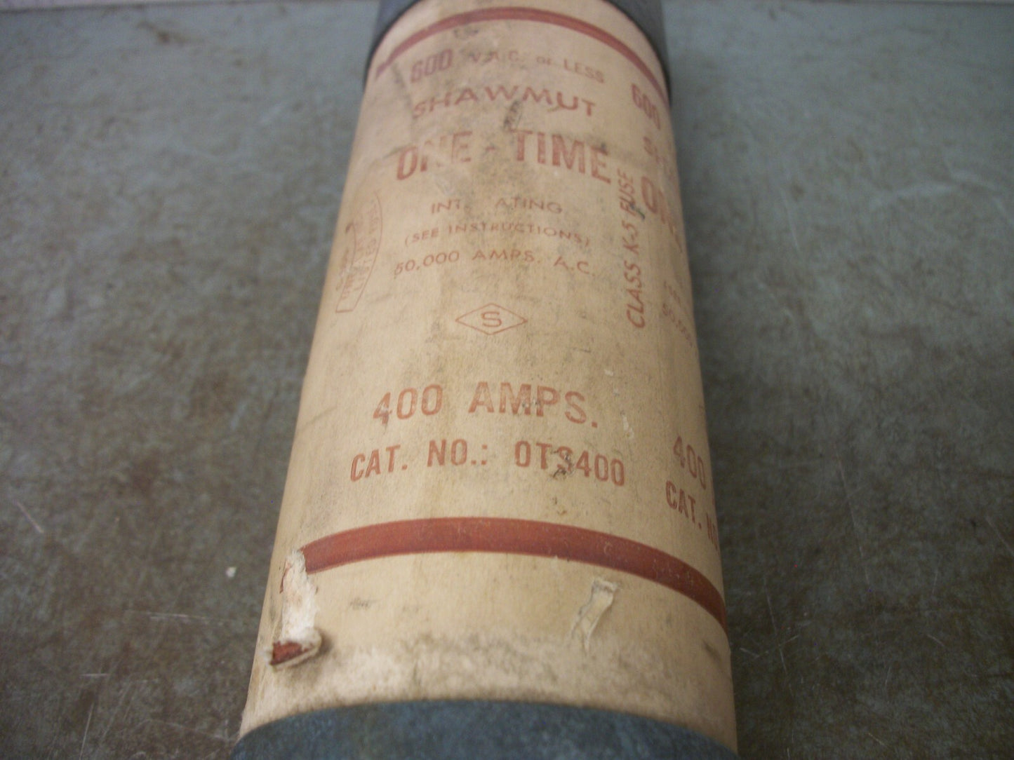 GOULD SHAWMUT ONE-TIME FUSE OTS400 400AMP 600VOLT