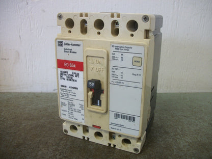 CUTLER-HAMMER ED CIRCUIT BREAKER ED3150 150AMP 240VOLT 3POLE RED