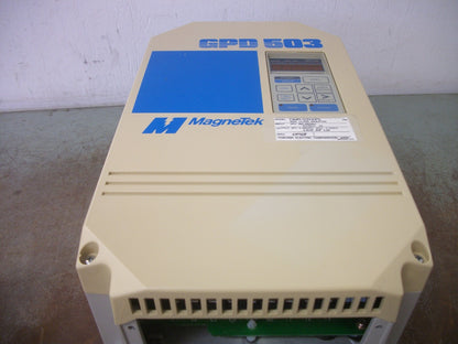 MAGNETEK GPD 503 2HP INVERTER DRIVE CIMR-G3V41P5 460VOLT 3PH 3.4KVA