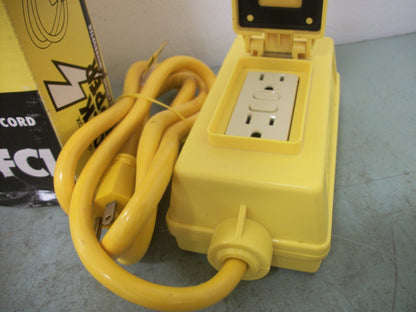 TB WOODS SHOCK STOPPER PORTABLE GFCI DUPLEX RECEP BOX 4115-6GF 15AMP 125VOLT NIB