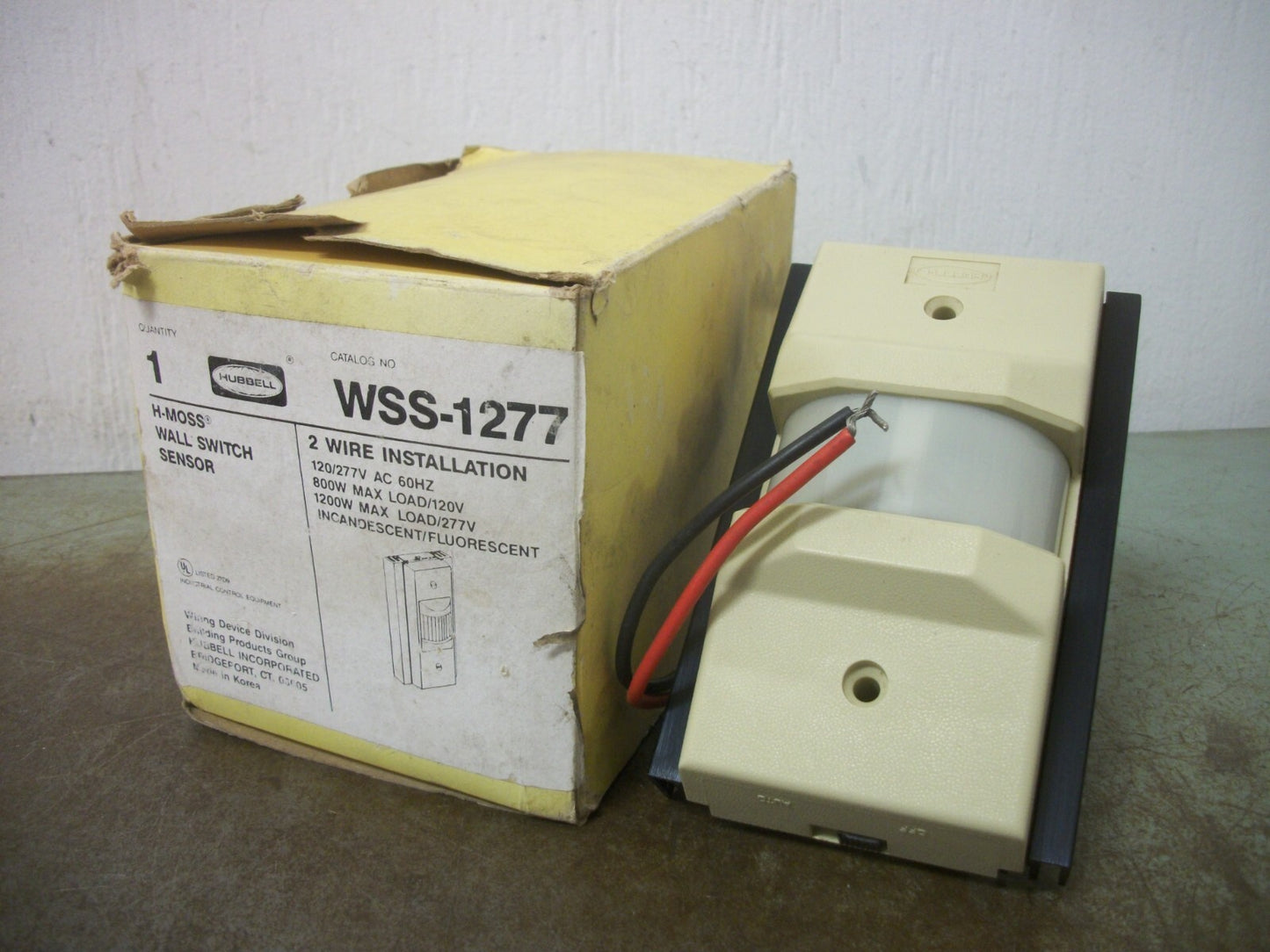 HUBBELL H-MOSS WALL SWITCH SENSOR WSS-1277 800/1200W 120/277VOLT NIB
