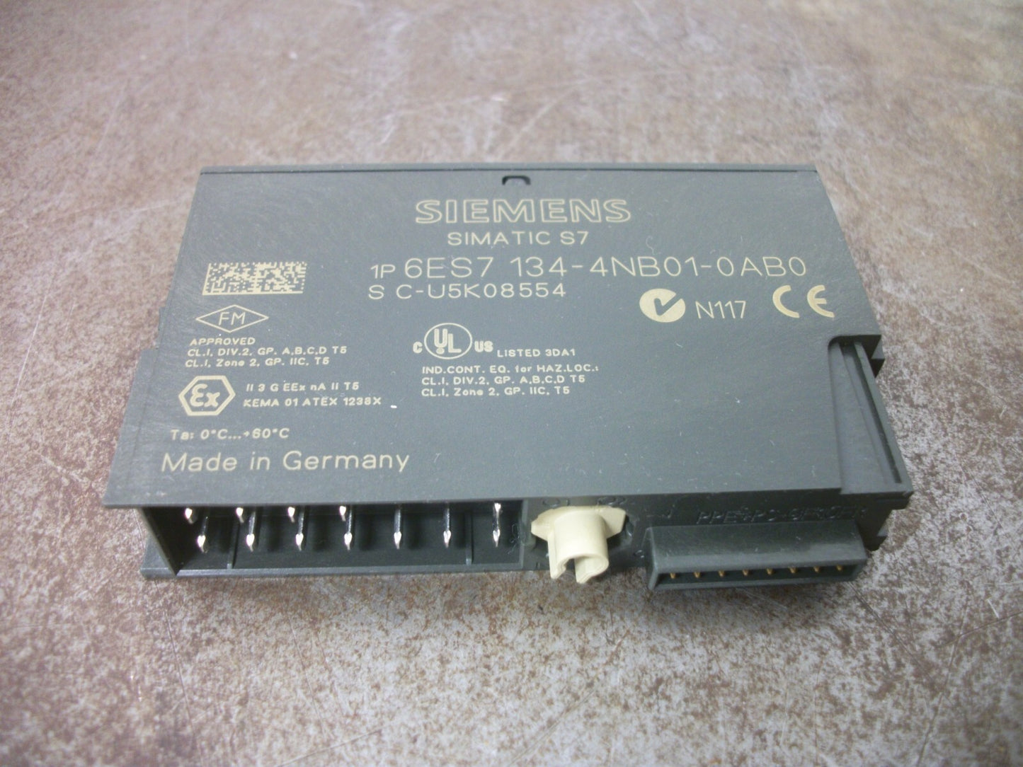 SIEMENS SIMATIC S7 2-CH THERMOCOUPLE ANALOG INPUT MODULE 6ES7 134-4NB01-0AB0