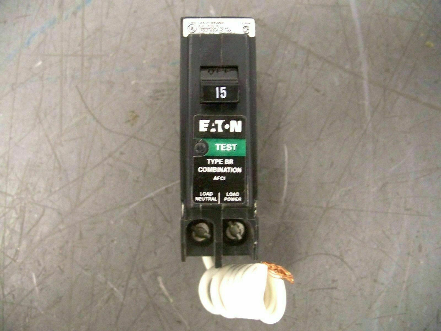 CUTLER-HAMMER AFCI BR CIRCUIT BREAKER BRACAF115 15AMP 120VOLT 1POLE *NOB*