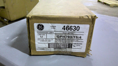 GE 46630 BOX OF 12 GERMICIDAL FLUORESCENT LAMPS GPH793/T5/4 NIB