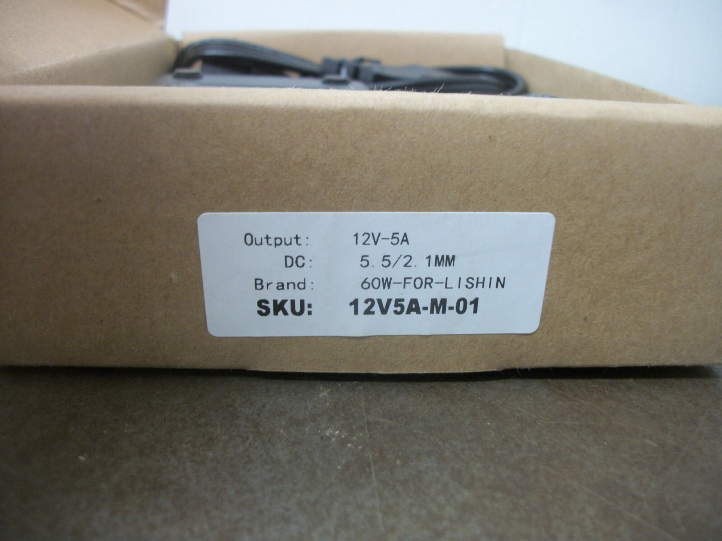 LI SHIN INTERNATIONAL AC ADAPTER POWER SUPPLY LSE9901B1250 12VDC 5AMP NIB