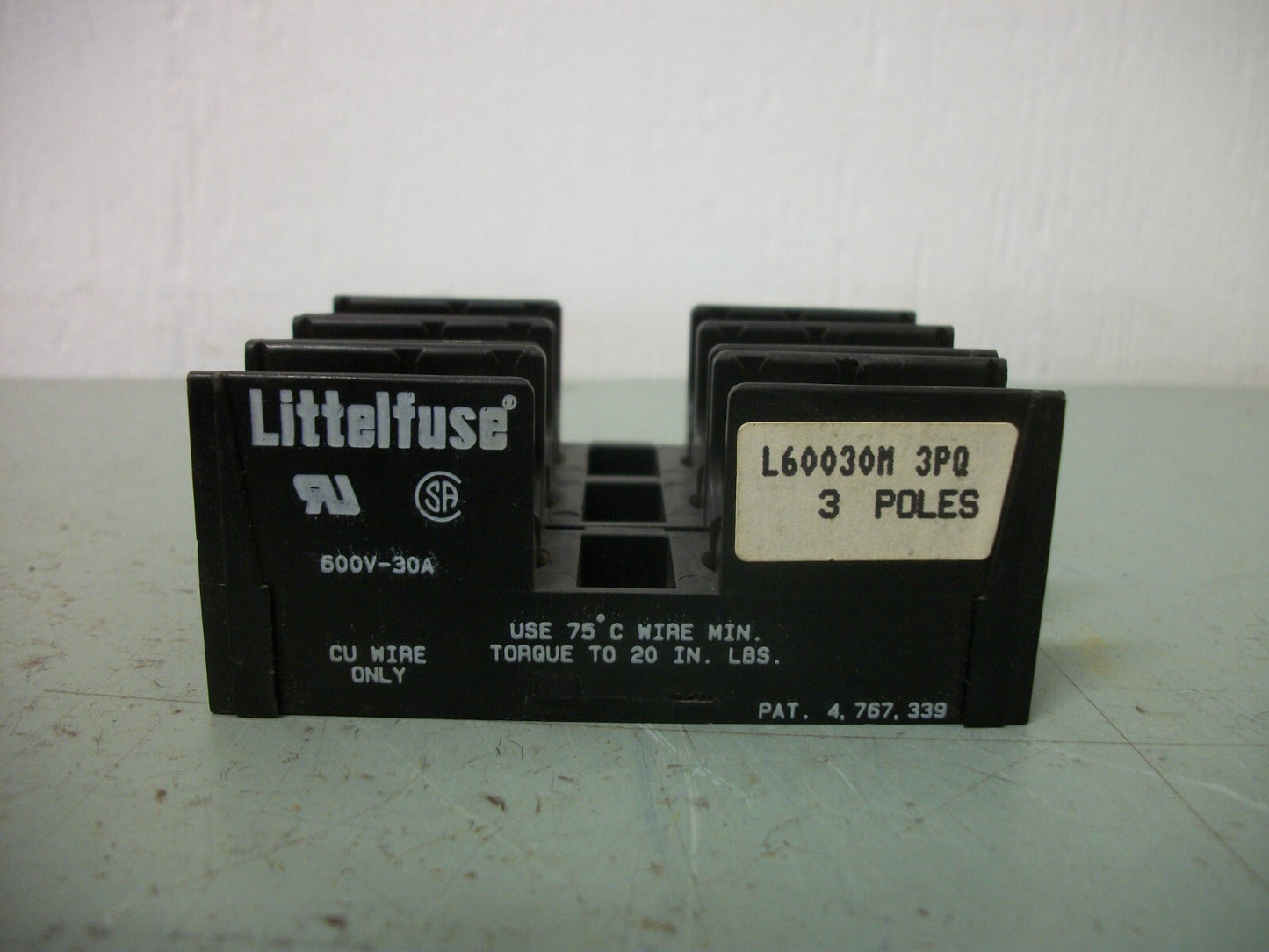 LITTELFUSE FUSEHOLDER L60030M3PQ 30AMP 600VOLT 3POLE