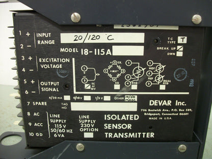 DEVAR ISOLATED SENSOR TRANSMITTER MODULE 18-115A