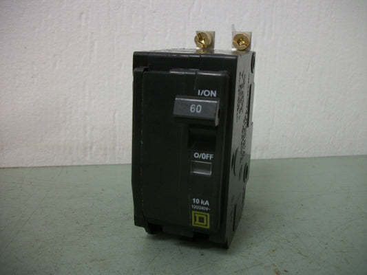 SQUARE D QOB CIRCUIT BREAKER QOB260 60AMP 240VOLT 2POLE NOB
