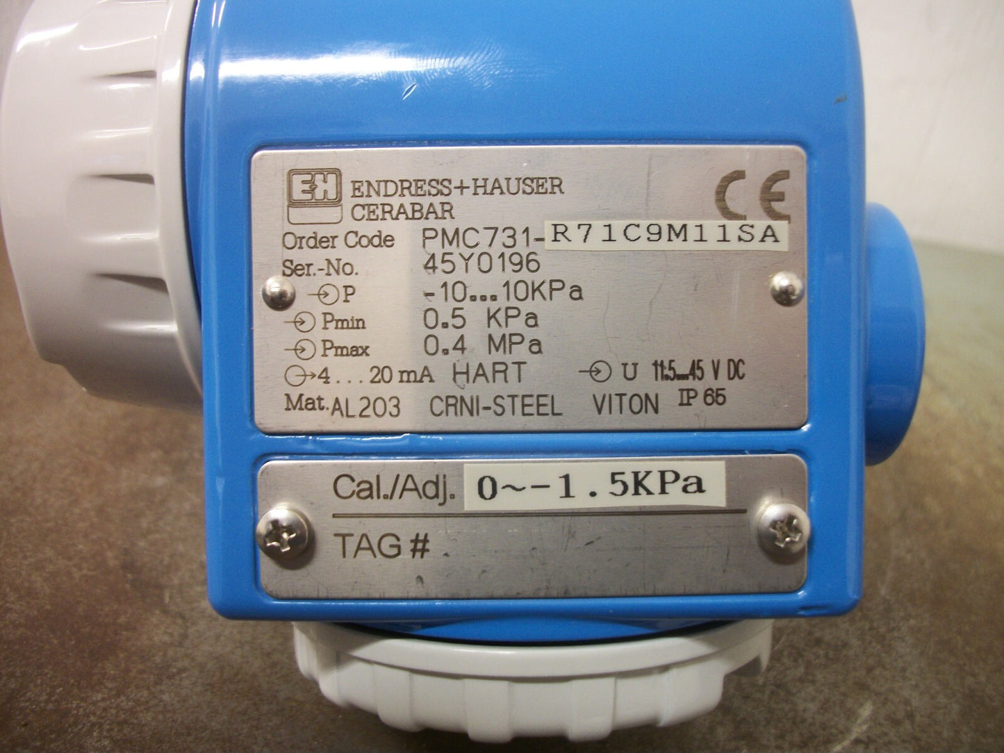 ENDRESS+HAUSER CERABAR PRESSURE TRANSMITTER PMC731-R71C9M11SA NOB
