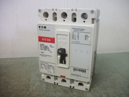 CUTLER-HAMMER HFD CIRCUIT BREAKER HFD3030BP10 30AMP 600VOLT 3POLE RED
