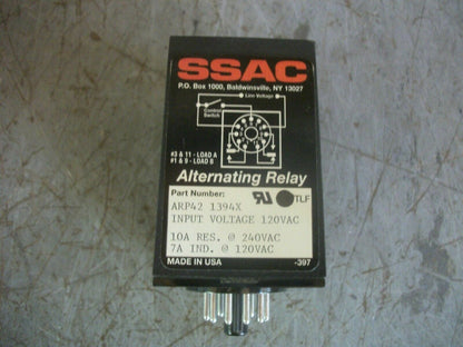 SSAC SOLID STATE ALTERNATING RELAY ARP42 1394X 240VOLT 10AMP NIB