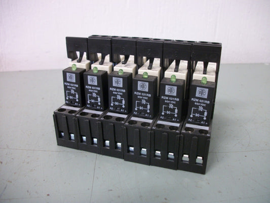 TELEMECANIQUE LOT OF 6 DPDT RELAYS RSB2A080BD 8AMP 250VAC 24VDC