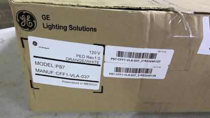 GE ORANGE/WHITE PEDESTRIAN SIGNAL CROSSWALK SIGN LIGHT PS7-CFF1-VLA-037 NIB