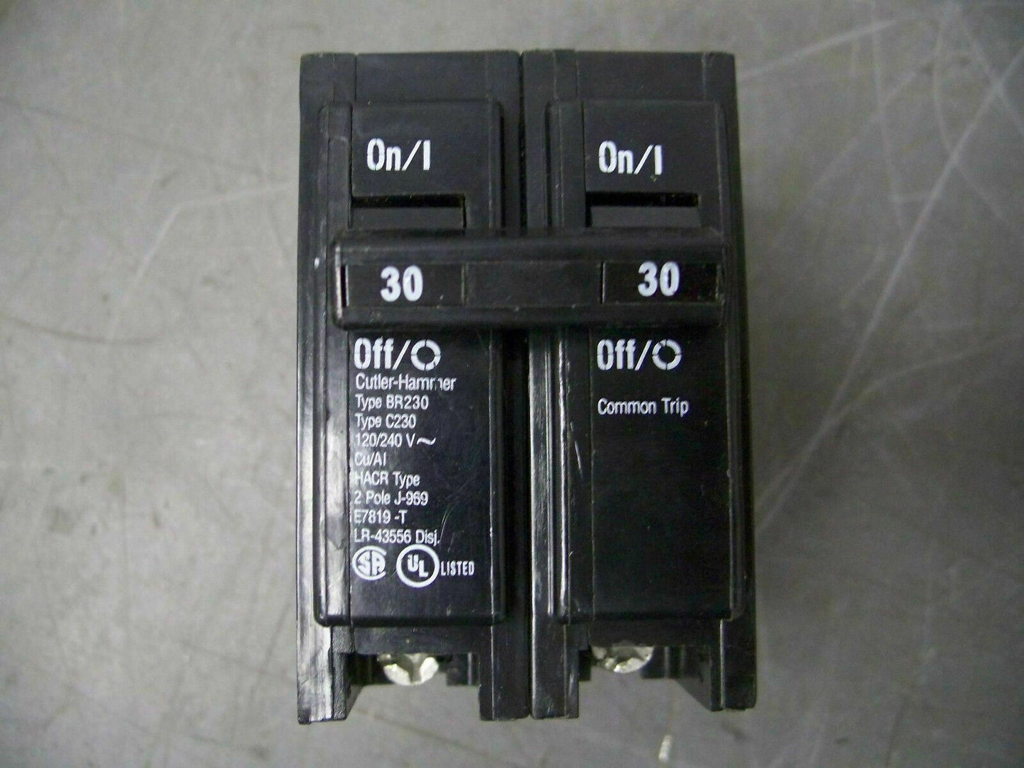 CUTLER-HAMMER BR CIRCUIT BREAKER BR230 30AMP 240VOLT 2POLE