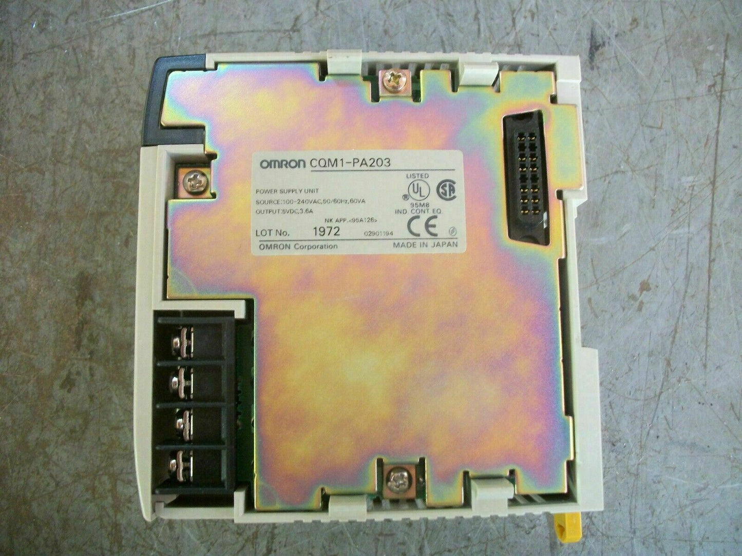 OMRON PLC POWER SUPPLY UNIT CQM1-PA203