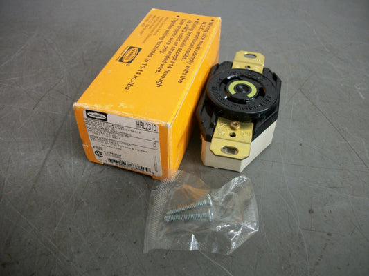 HUBBELL TWIST-LOCK RECEPTACLE HBL2310 20AMP 125VOLT 2P 3W GRND NIB