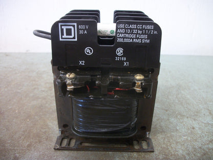 SQUARE D .100KVA 1PH TRANSFORMER 9070KF100D23 HV 120X240 LV 24