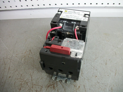 SQUARE D SIZE 00 MOTOR STARTER 8536SAO12H31S 120VCOIL 3PH 600V 2HP W/ML NOB