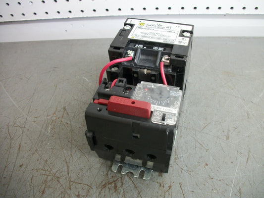 SQUARE D SIZE 00 MOTOR STARTER 8536SAO12H31S 120VCOIL 3PH 600V 2HP W/ML NOB