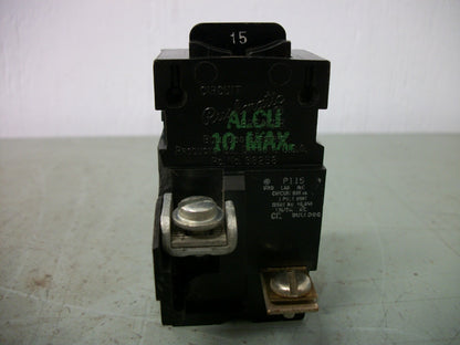 BULLDOG PUSHMATIC CIRCUIT BREAKER P115 15AMP 240VOLT 1POLE