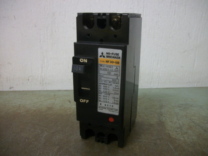 MITSUBISHI NO-FUSE CIRCUIT BREAKER NF30-SB-2P 10AMP 600VOLT 2POLE