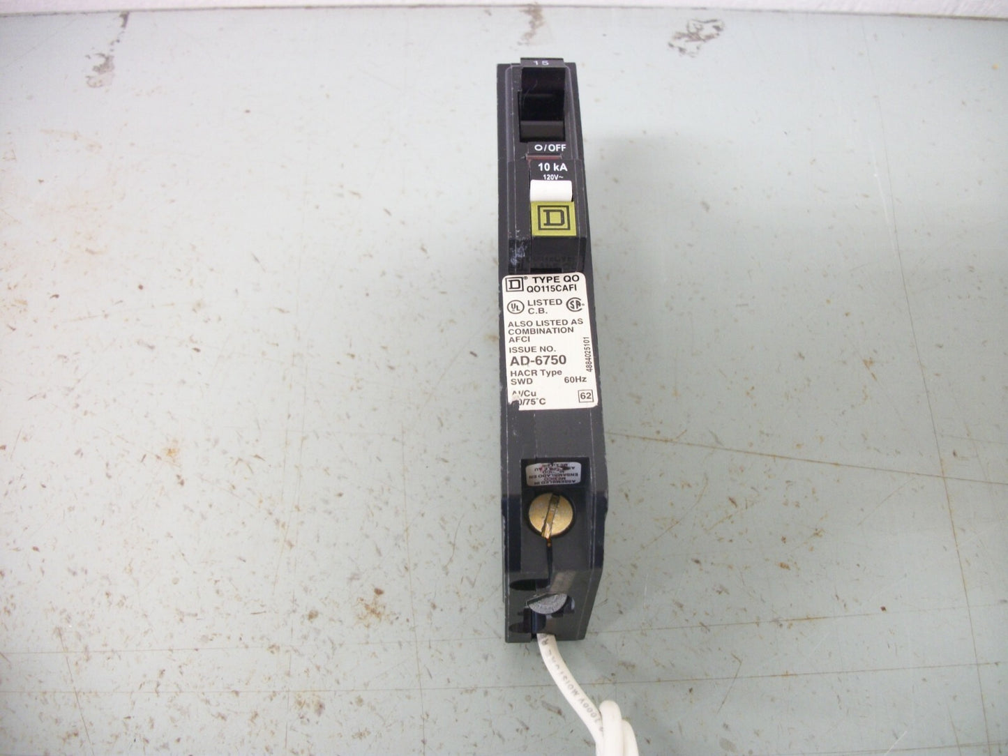 SQUARE D AFCI QO CIRCUIT BREAKER QO115CAFI 15AMP 120VOLT 1POLE