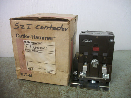 CUTLER-HAMMER SIZE 1 CONTACTOR C10CN3Y10 27AMP 120VCOIL 3PH 600V 10HP NIB