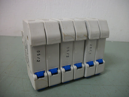 ALLEN-BRADLEY LOT OF 3 CLASS CC FUSEHOLDERS 1492-FB2C30 30AMP 600VOLT 2POLE