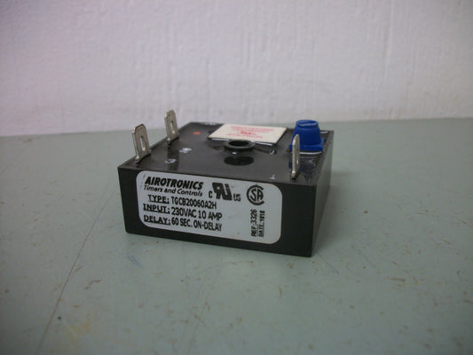 AIROTRONICS SOLID STATE TIMER RELAY TGCB20060A2H 10AMP 230VOLT 60SEC