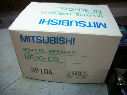 MITSUBISHI NO-FUSE CIRCUIT BREAKER NF30-CS 10AMP 500VOLT 3POLE NIB