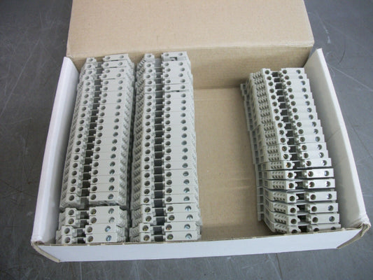 TELEMECANIQUE BOX OF 70 4mm2 1E-2S DOUBLE DECK TERMINAL BLOCKS AB1ETN335U NIB