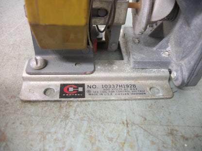 CUTLER-HAMMER PNEUMATIC TIMING RELAY 10337H192B 480VCOIL