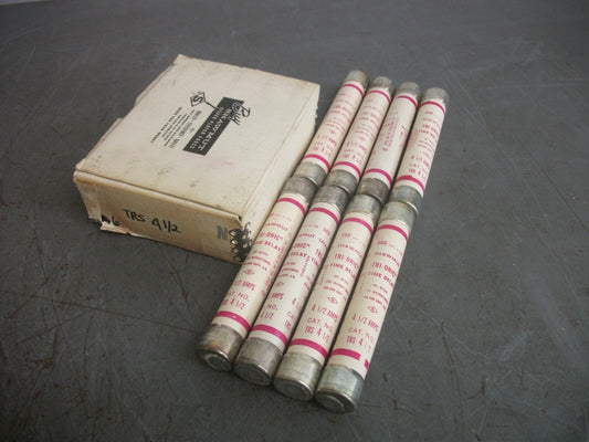 GOULD SHAWMUT BOX OF 8 TRI-ONIC FUSES TRS4-1/2 4-1/2AMP 600VOLT NIB
