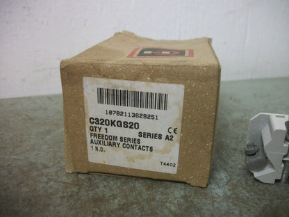 CUTLER-HAMMER FREEDOM SERIES N.O. AUXILIARY CONTACT BLOCK C320KGS20 NIB