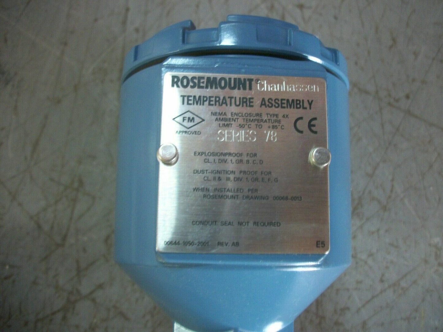 ROSEMOUNT TEMPERATURE ASSEMBLY SERIES 78 00644-1050-2001 NOB