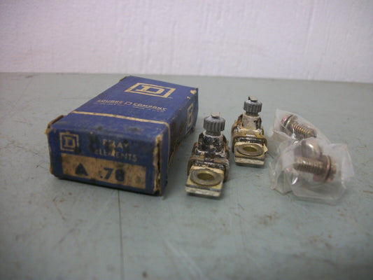 SQUARE D BOX OF 2 OVERLOAD RELAY THERMAL HEATERS A.78 NIB
