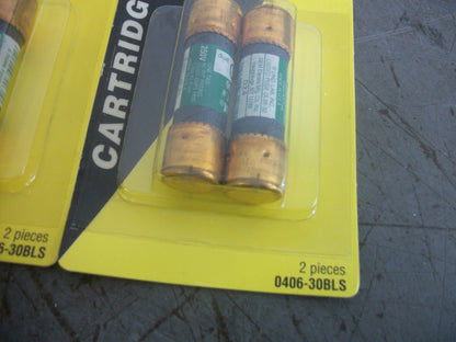 GEM LOT OF 8 CARTRIDGE FUSES 0406-30BLS 30AMP 250VOLT NEW