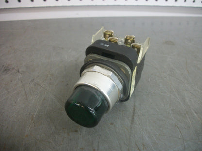 ALLEN-BRADLEY GREEN ILLUMINATED MOMENTARY PUSHBUTTON 800T-PB16 120VOLT