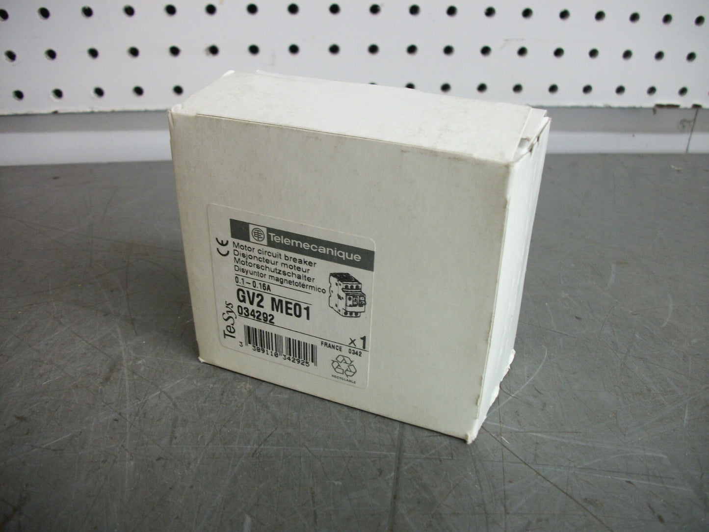 TELEMECANIQUE MOTOR CIRCUIT BREAKER GV2ME01 0.1-0.16AMP NIB