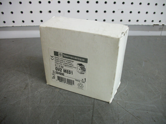 TELEMECANIQUE MOTOR CIRCUIT BREAKER GV2ME01 0.1-0.16AMP NIB