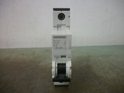 SIEMENS MINI CIRCUIT BREAKER 5SY41MCBA2 5SY4102-5 2AMP 400VOLT 1POLE