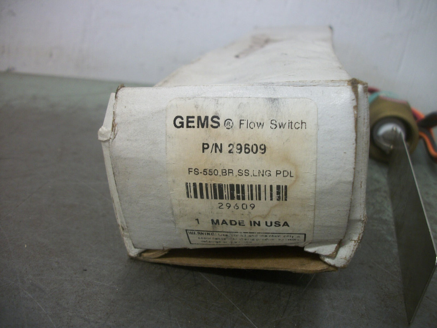 GEMS FS-550 PADDLE-TYPE FLOW SWITCH 29609 20VA 50-240VAC NIB